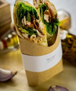 Csirkés wrapp baconnel, tojással és zöldségekkel - MEDIUM