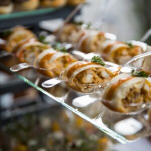 Mini csirkés quesadilla salsával