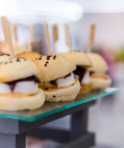 Mini kecskesajt burger