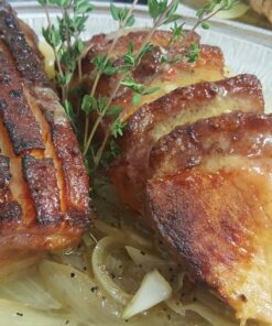 Sült bőrös malackaraj (csont nélkül)