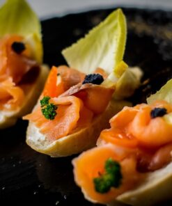 Lazacos szendvics kaviárral